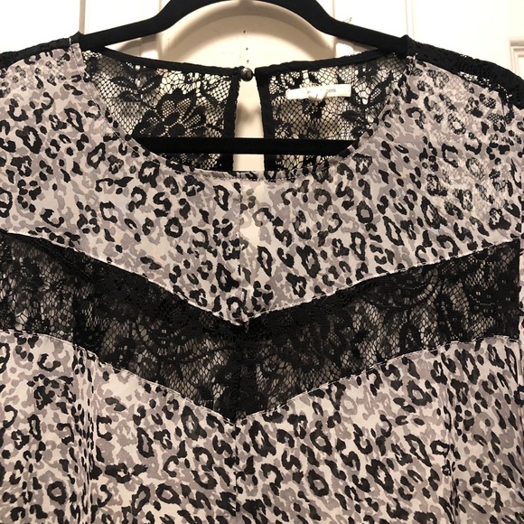 Maurices Sheer Leopard Print Blouse - Picture 3 of 7